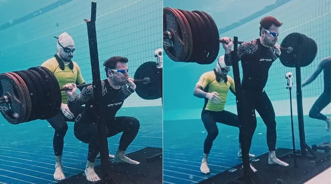 Croatian Freediver’s 661-lb Underwater Squat Guinness Record